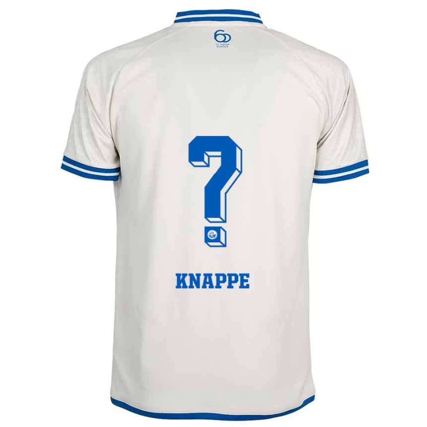 ילדים כדורגל Vivien Knappe #0 לבן כחול הרחק ג'רזי 2025/26