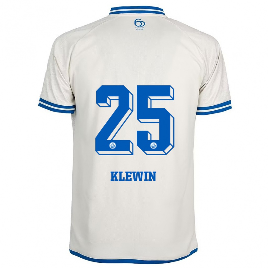 ילדים כדורגל פיליפ קלווין #25 לבן כחול הרחק ג'רזי 2025/26