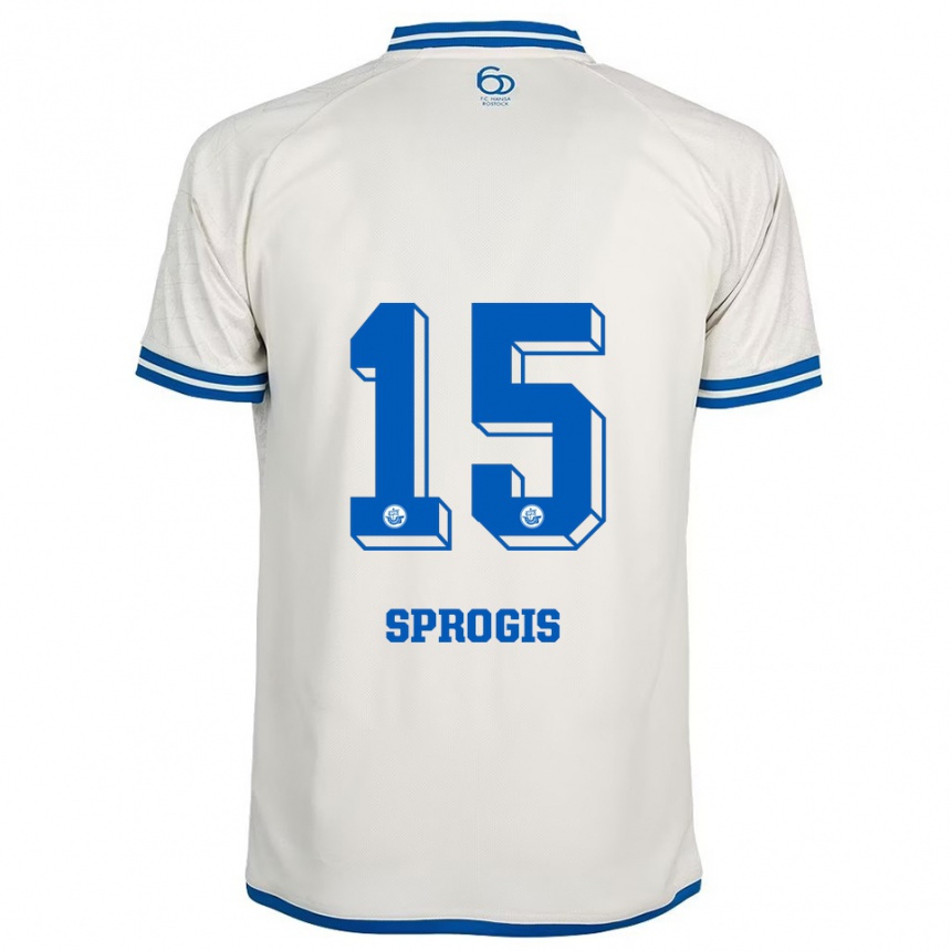 ילדים כדורגל פליקס ספרוגיס #15 לבן כחול הרחק ג'רזי 2025/26