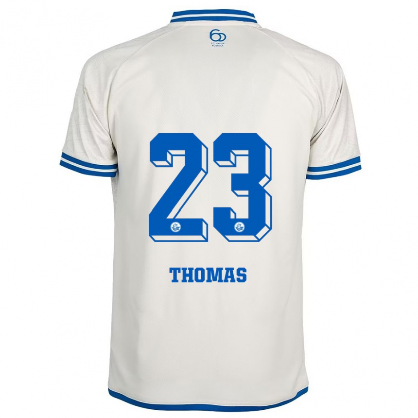 ילדים כדורגל Jordan Thomas #23 לבן כחול הרחק ג'רזי 2025/26