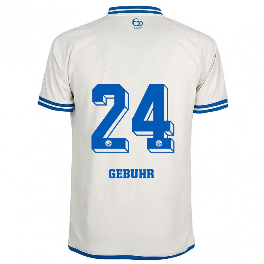 ילדים כדורגל דריו גבור #24 לבן כחול הרחק ג'רזי 2025/26