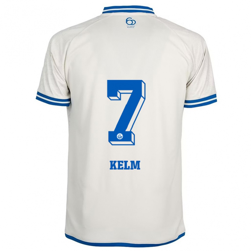 ילדים כדורגל מאטס קלם #7 לבן כחול הרחק ג'רזי 2025/26