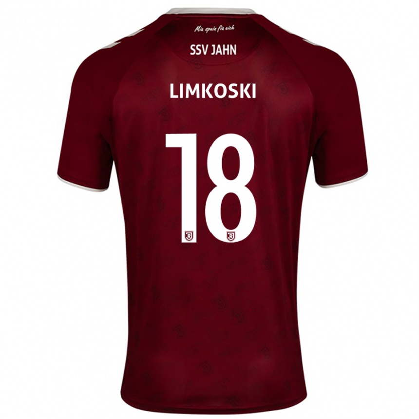 ילדים כדורגל Mubin Limkoski #18 בורדו לבן הרחק ג'רזי 2025/26