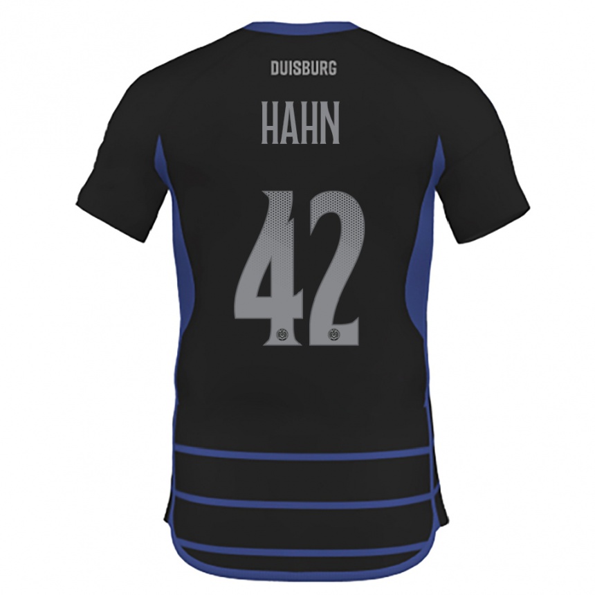 ילדים כדורגל Alexander Hahn #42 שחור כחול הרחק ג'רזי 2025/26