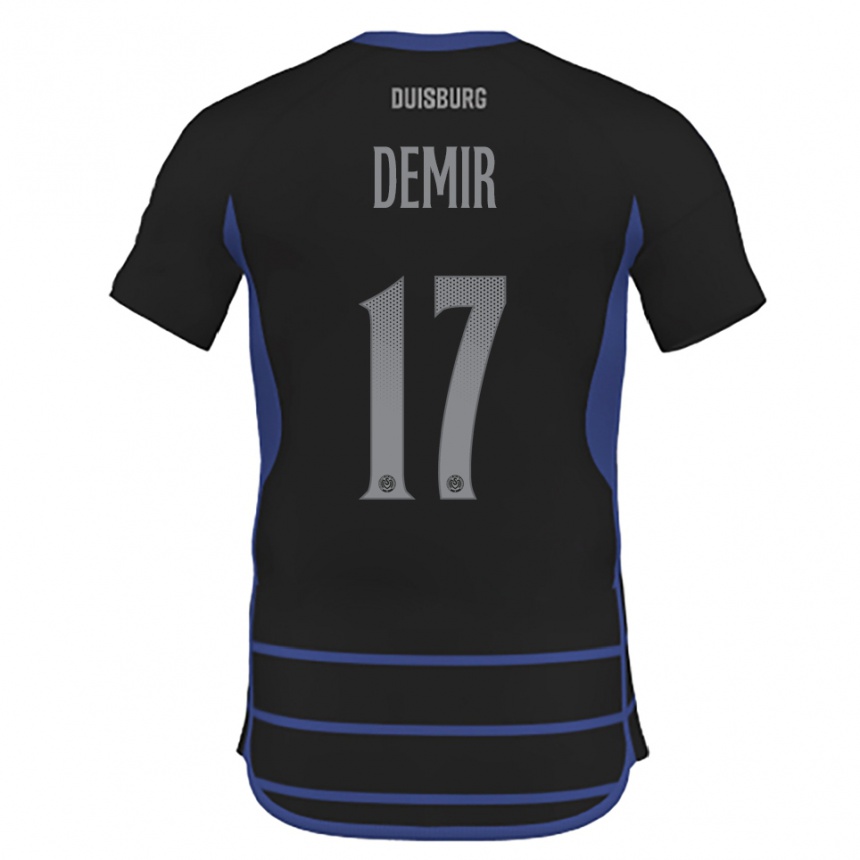 ילדים כדורגל Yagmur Demir #17 שחור כחול הרחק ג'רזי 2025/26