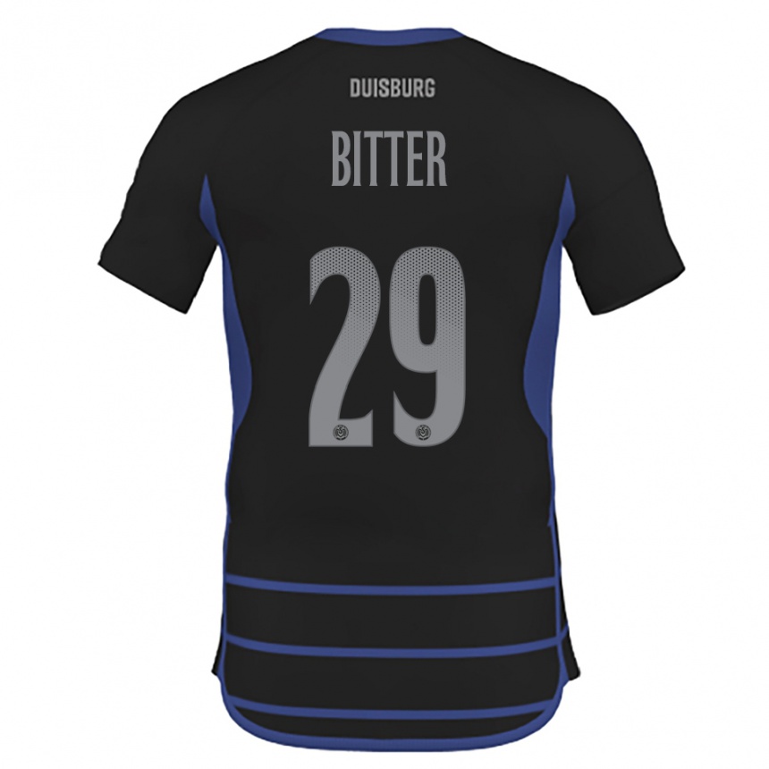 ילדים כדורגל Joshua Bitter #29 שחור כחול הרחק ג'רזי 2025/26