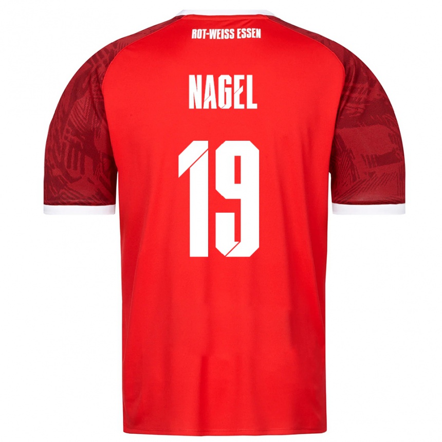 ילדים כדורגל קייאל-לואן נייגל #19 אדום בורדו לבן הרחק ג'רזי 2025/26