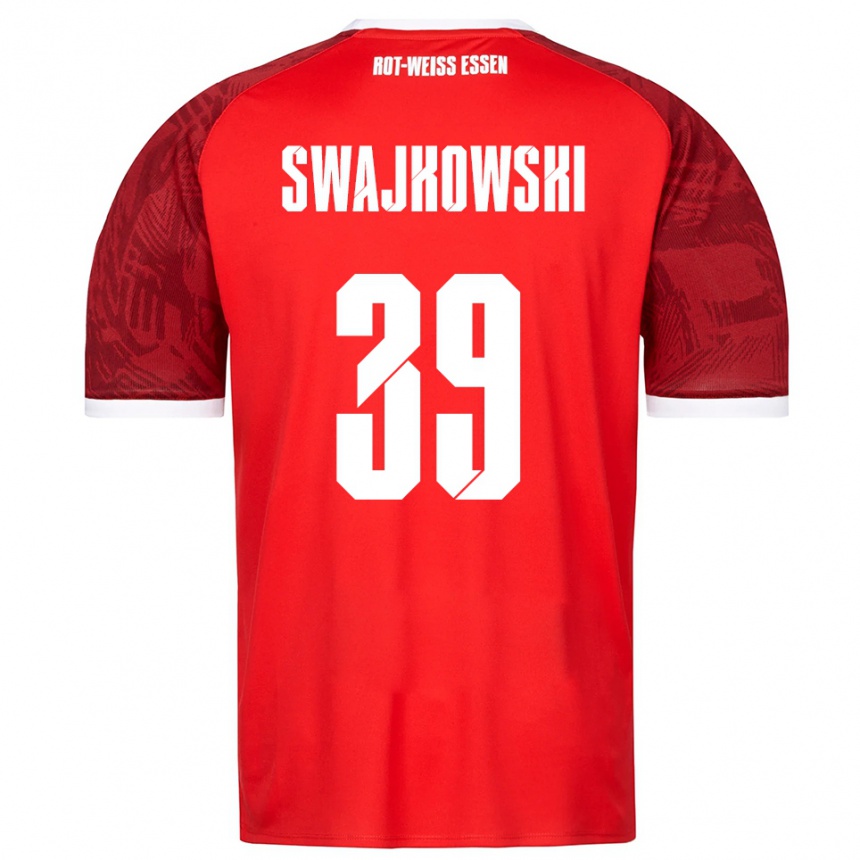 ילדים כדורגל ג׳יאנלוקה סווייקאווסקי #39 אדום בורדו לבן הרחק ג'רזי 2025/26