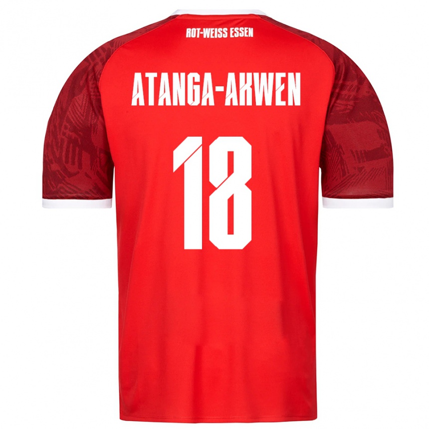 ילדים כדורגל Randy-Tamufor Atanga-Akwen #18 אדום בורדו לבן הרחק ג'רזי 2025/26