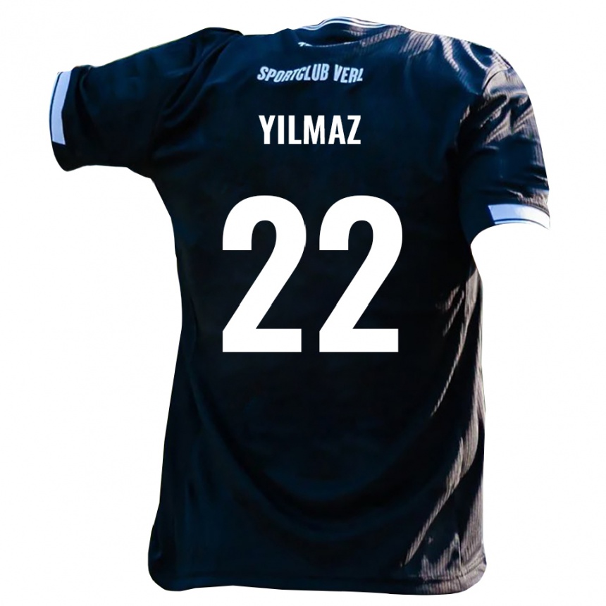 ילדים כדורגל Furkan Yilmaz #22 שחור לבן הרחק ג'רזי 2025/26