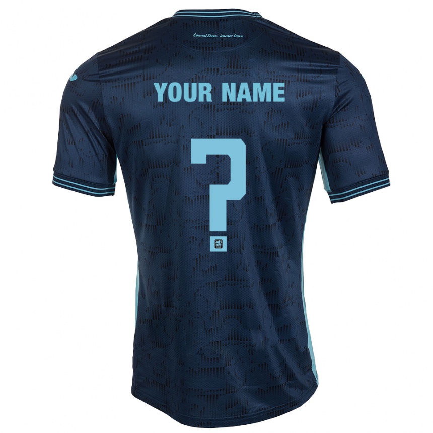 ילדים כדורגל השם שלך #0 כחול רויאל הרחק ג'רזי 2025/26