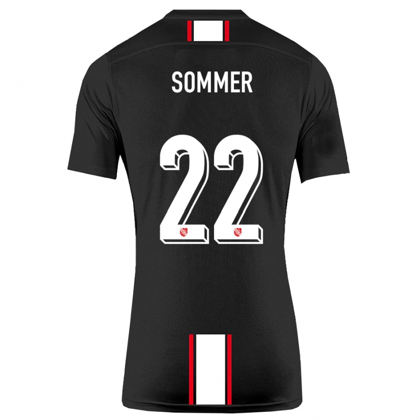 ילדים כדורגל Leon Sommer #22 שחור לבן הרחק ג'רזי 2025/26