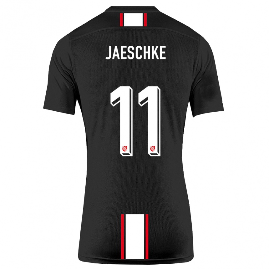 ילדים כדורגל יאניק ג׳סקי #11 שחור לבן הרחק ג'רזי 2025/26