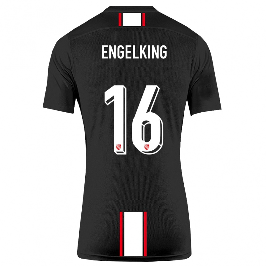 ילדים כדורגל טורבן אנגלקינג #16 שחור לבן הרחק ג'רזי 2025/26