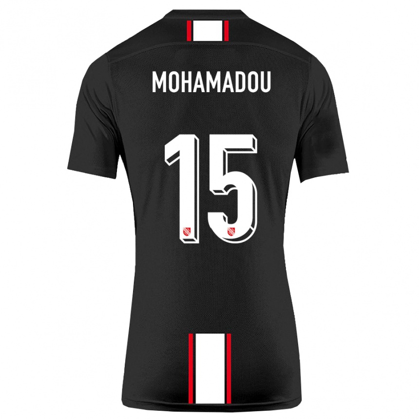 ילדים כדורגל Akram-Dine Mohamadou #15 שחור לבן הרחק ג'רזי 2025/26