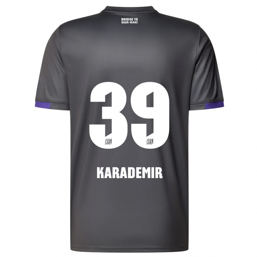 ילדים כדורגל Yiğit Karademir #39 אפור סגול הרחק ג'רזי 2025/26