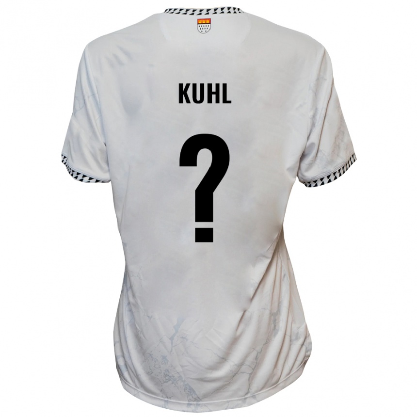 ילדים כדורגל Jasmin Kuhl #0 לבן שחור הרחק ג'רזי 2025/26