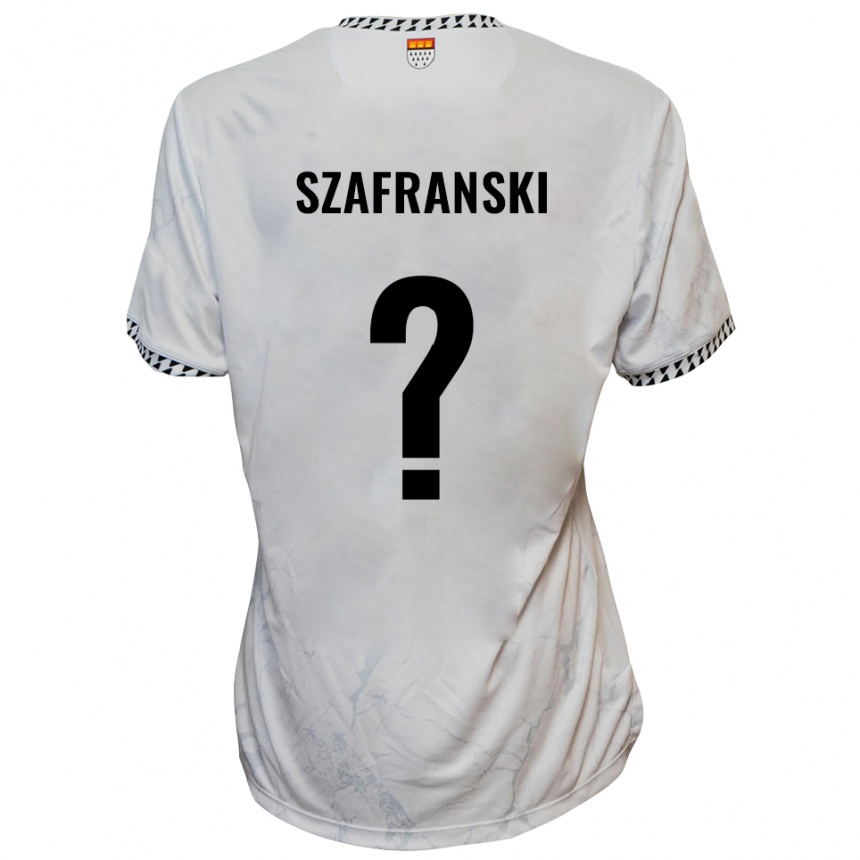 ילדים כדורגל Svenja Szafranski #0 לבן שחור הרחק ג'רזי 2025/26