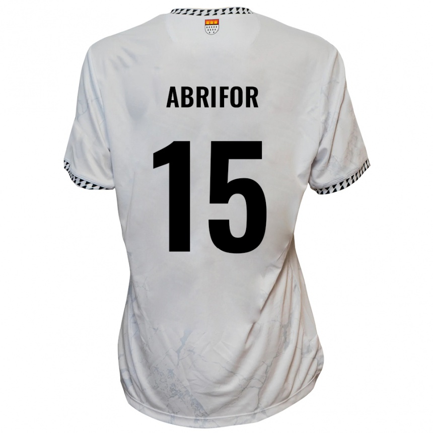 ילדים כדורגל Devine Abrifor #15 לבן שחור הרחק ג'רזי 2025/26