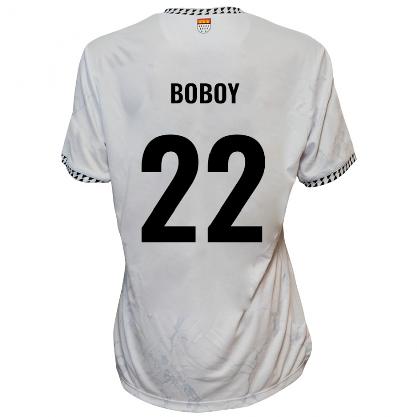 ילדים כדורגל Verthomy Boboy #22 לבן שחור הרחק ג'רזי 2025/26