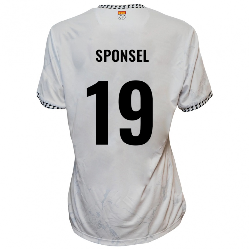 ילדים כדורגל מייקו שפונסל #19 לבן שחור הרחק ג'רזי 2025/26