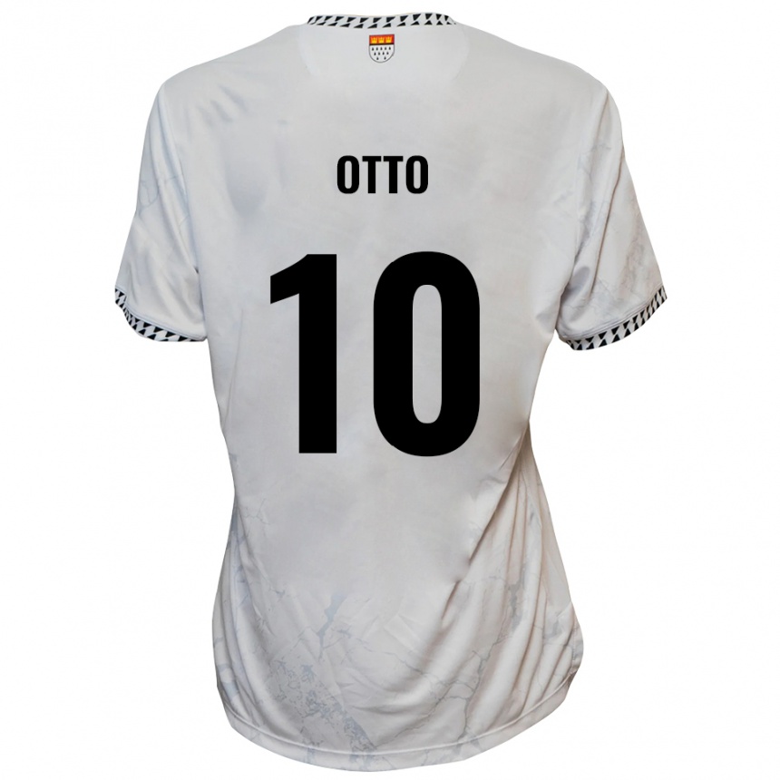 ילדים כדורגל דוד אוטו #10 לבן שחור הרחק ג'רזי 2025/26