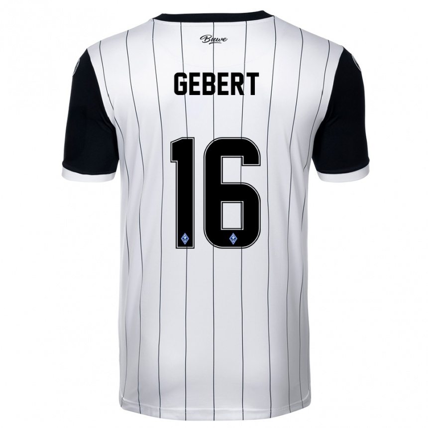 ילדים כדורגל נביו מקסימיליאן גברט #16 לבן שחור הרחק ג'רזי 2025/26