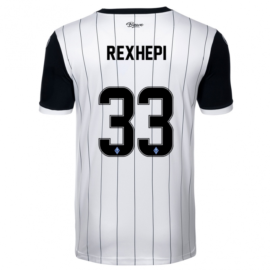 ילדים כדורגל ארלינד איברהים רקספי #33 לבן שחור הרחק ג'רזי 2025/26