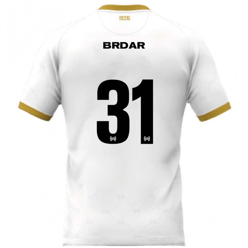 ילדים כדורגל נואה פיליפ ברדאר #31 לבן זהב הרחק ג'רזי 2025/26