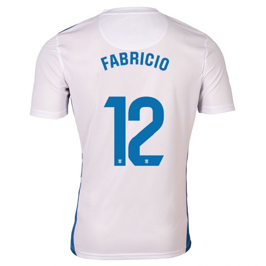 גברים כדורגל פבריסיו #12 לבן כחול ג'רזי ביתית 2025/26