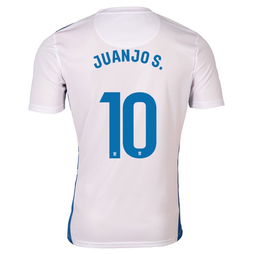 גברים כדורגל Juanjo Sánchez #10 לבן כחול ג'רזי ביתית 2025/26