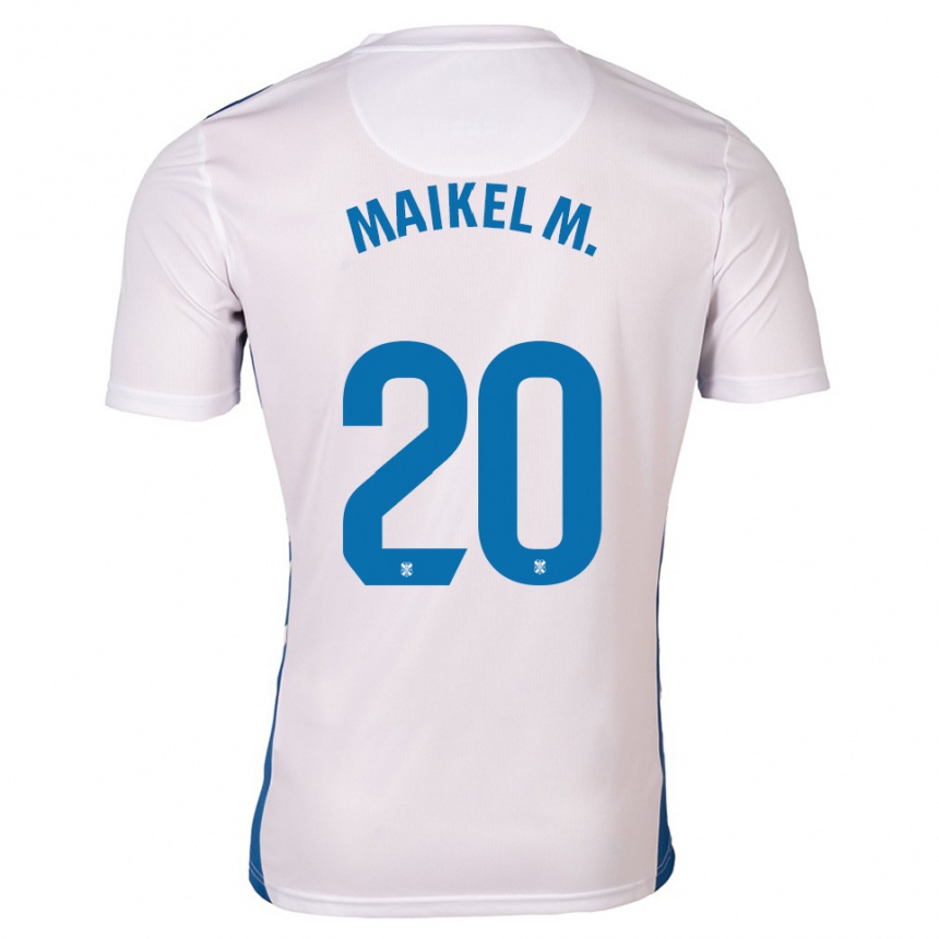 גברים כדורגל מייקל מסה #20 לבן כחול ג'רזי ביתית 2025/26