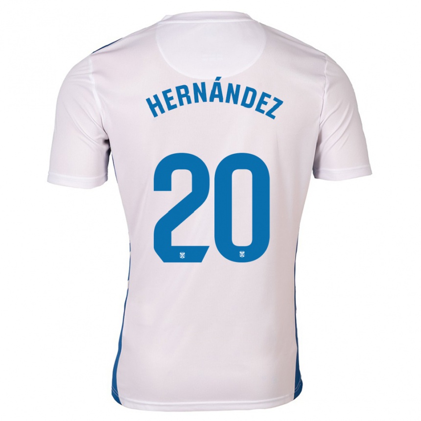 גברים כדורגל ישו הרננדז #20 לבן כחול ג'רזי ביתית 2025/26