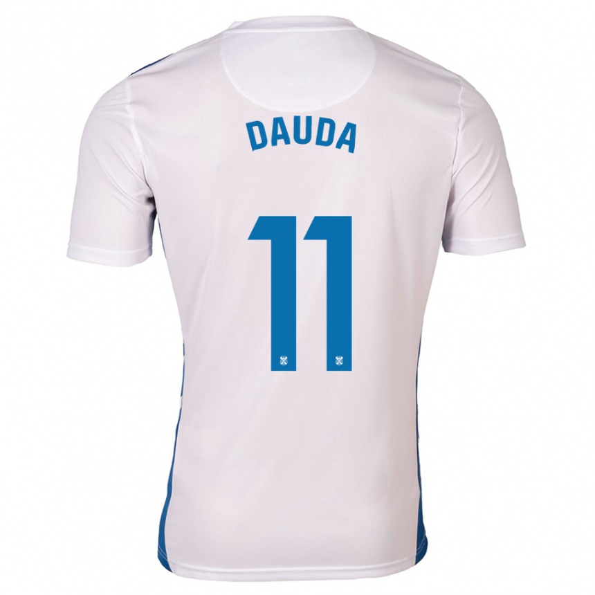 גברים כדורגל Mo Dauda #11 לבן כחול ג'רזי ביתית 2025/26