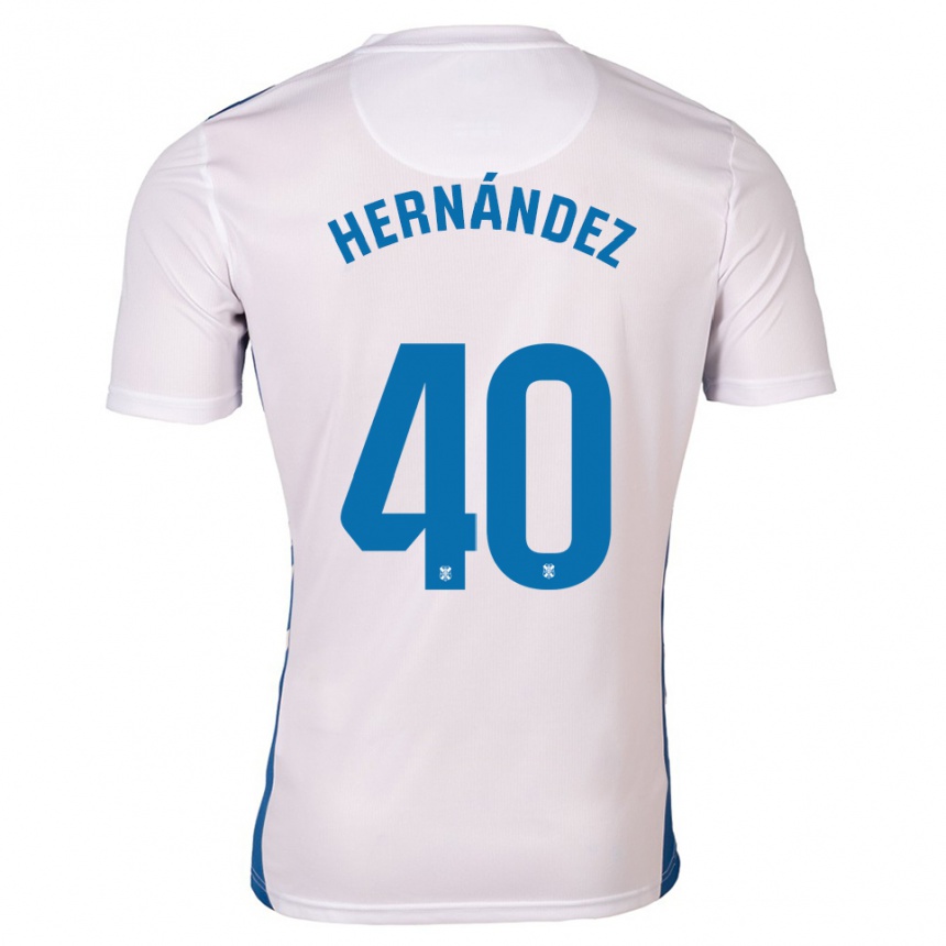 גברים כדורגל Christian Hernández #40 לבן כחול ג'רזי ביתית 2025/26