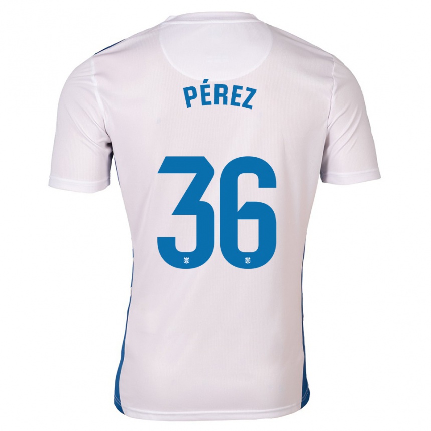 גברים כדורגל דניאל פרס #36 לבן כחול ג'רזי ביתית 2025/26