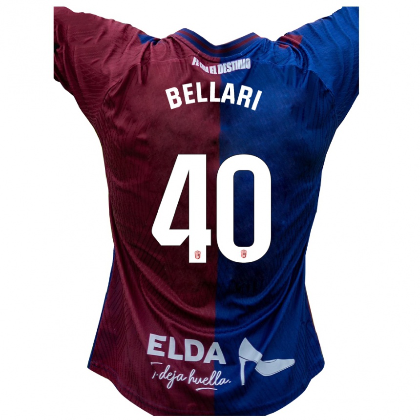 גברים כדורגל Hamza Bellari #40 כחול אדום ג'רזי ביתית 2025/26