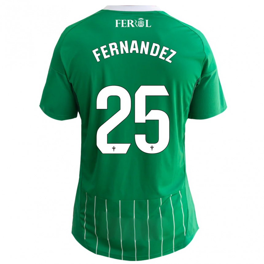 גברים כדורגל סזאר פרננדס #25 ירוק לבן ג'רזי ביתית 2025/26