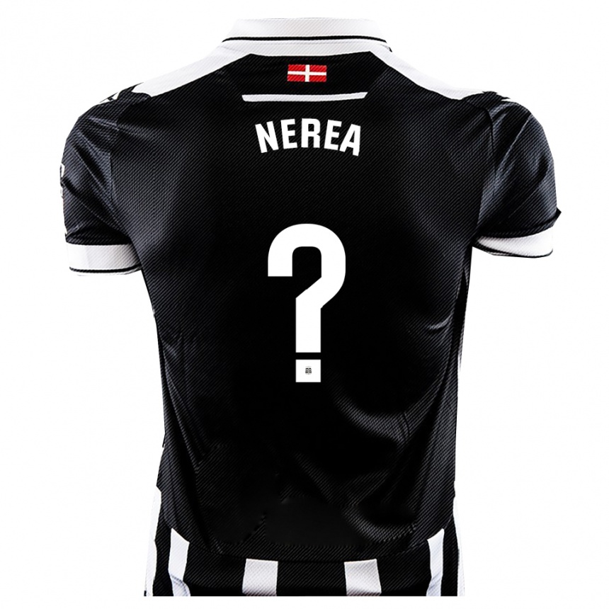 גברים כדורגל Nerea Fernández Carayol #0 שחור לבן ג'רזי ביתית 2025/26