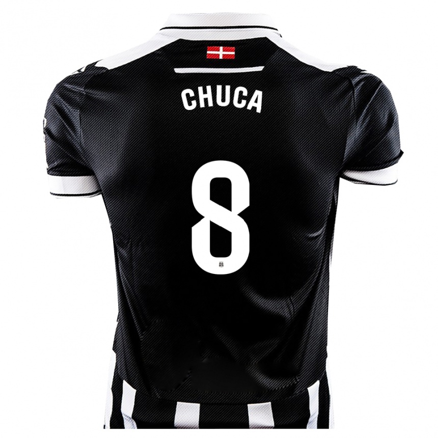 גברים כדורגל Chuca #8 שחור לבן ג'רזי ביתית 2025/26