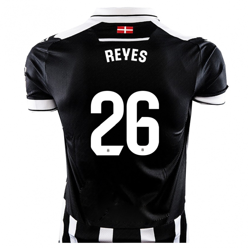 גברים כדורגל Jhafets Reyes #26 שחור לבן ג'רזי ביתית 2025/26