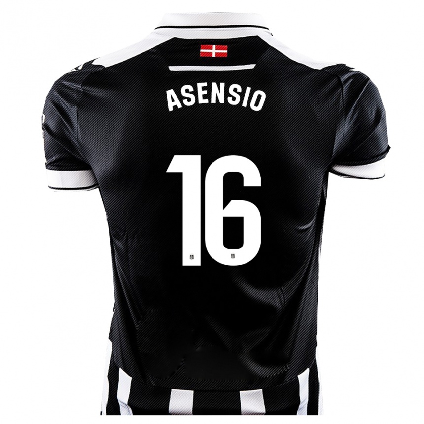 גברים כדורגל פרנסיסקו חביאר אסנסיו פרננדס #16 שחור לבן ג'רזי ביתית 2025/26
