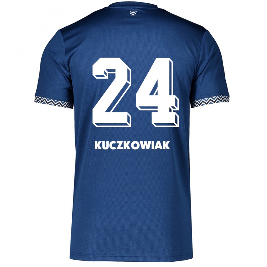 גברים כדורגל Mateusz Kuczkowiak #24 כחול נייבי לבן ג'רזי ביתית 2025/26