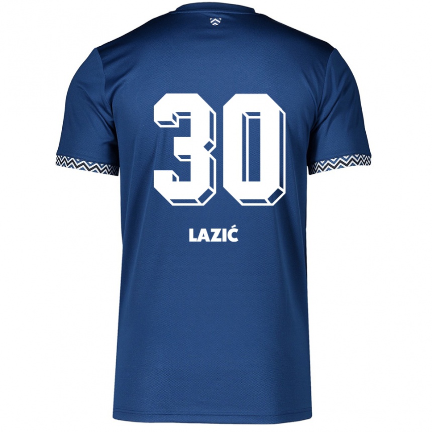 גברים כדורגל Kristina Lazić #30 כחול נייבי לבן ג'רזי ביתית 2025/26