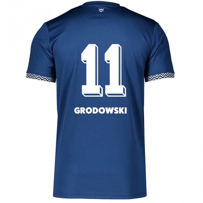 גברים כדורגל יואל גרודובסקי #11 כחול נייבי לבן ג'רזי ביתית 2025/26