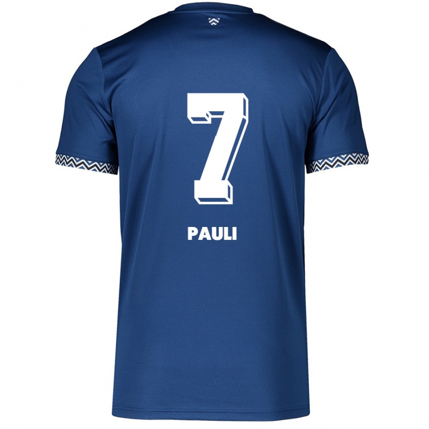 גברים כדורגל Sophia Pauli #7 כחול נייבי לבן ג'רזי ביתית 2025/26