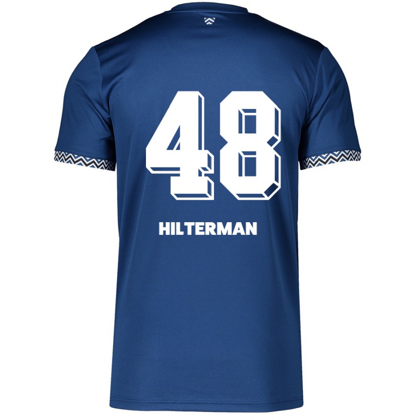 גברים כדורגל ג'רדי הילטרמן #48 כחול נייבי לבן ג'רזי ביתית 2025/26