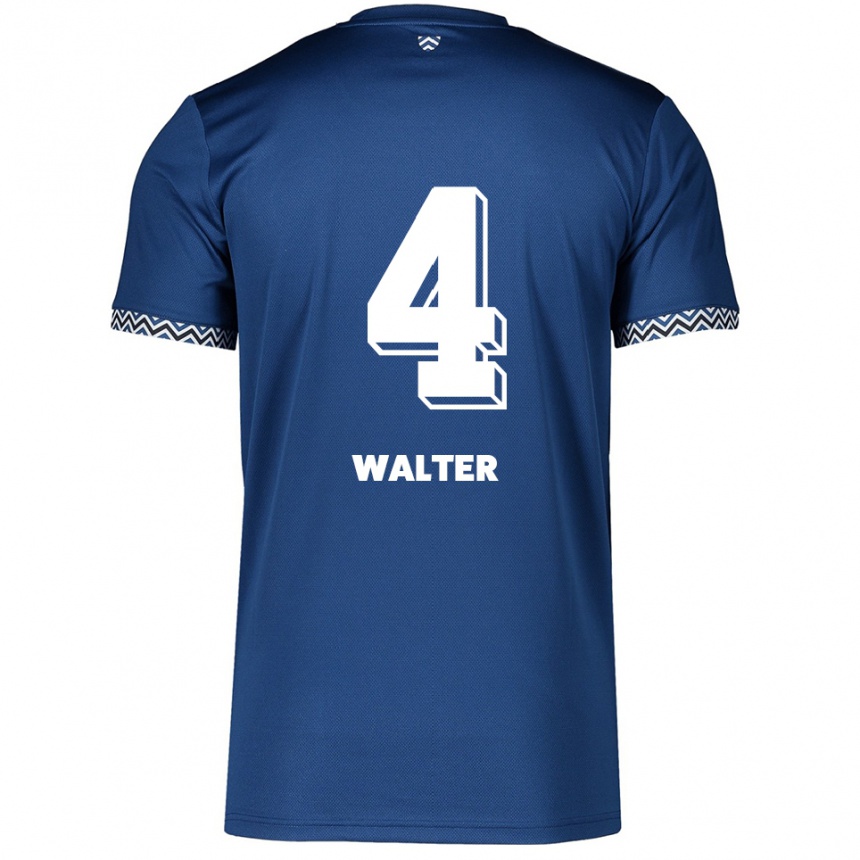 גברים כדורגל Fabrice Walter #4 כחול נייבי לבן ג'רזי ביתית 2025/26