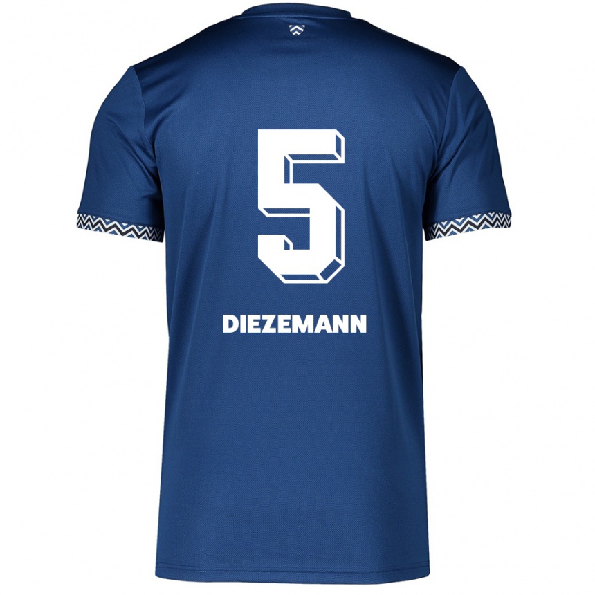 גברים כדורגל יוסט דיזמן #5 כחול נייבי לבן ג'רזי ביתית 2025/26