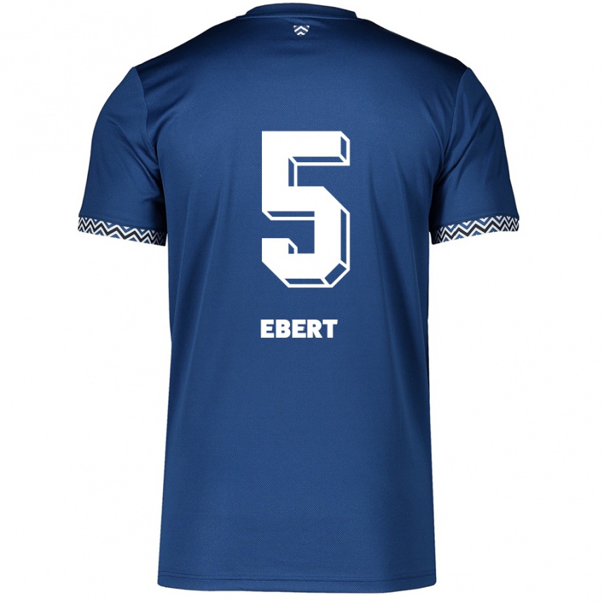גברים כדורגל Phine Ebert #5 כחול נייבי לבן ג'רזי ביתית 2025/26